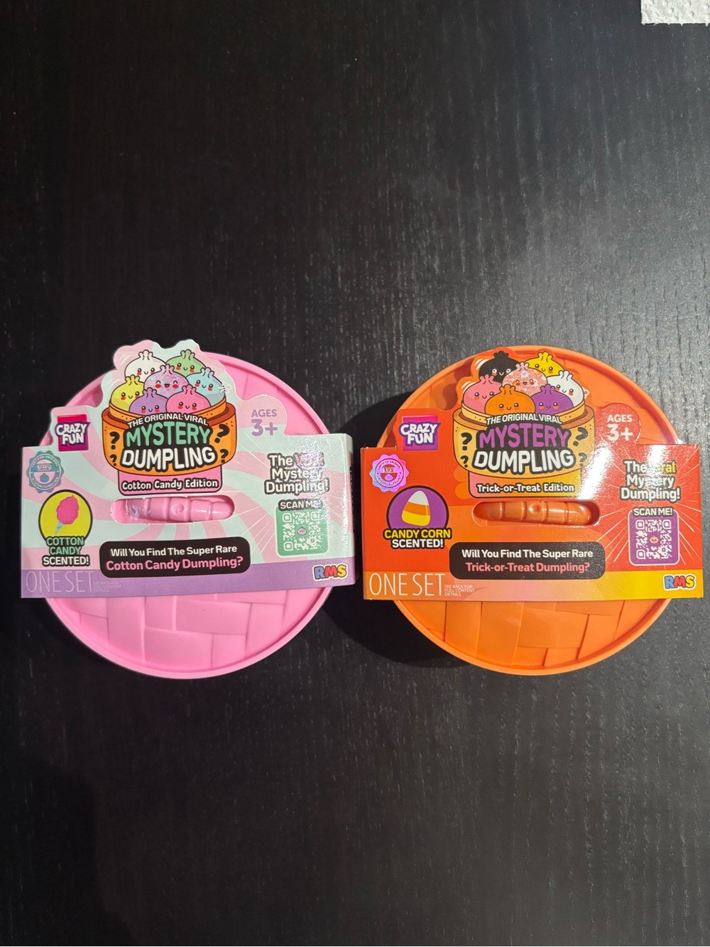 Mystery Dumpling Set - Cotton Candy Pink & Candy Corn Orange